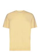 Basic Cotton Stretch T-Shirt Tops T-Kortærmet Skjorte Yellow Mango