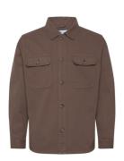 Heavy Twill Overshirt Tops Overshirts Brown Lindbergh