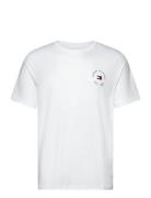 Roundle Logo Chest Tee Tops T-Kortærmet Skjorte White Tommy Hilfiger