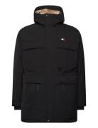 Tjm Tech Canvas Parka Parka Jakke Black Tommy Jeans