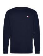 Tjm Reg Badge Ls Tee Tops T-Langærmet Skjorte Navy Tommy Jeans