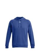 Ua Rival Fleece Hoodie Sport Sweatshirts & Hoodies Hoodies Blue Under ...