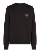 Hilfiger Stack Sweatshirt Tops Sweatshirts & Hoodies Sweatshirts Black...