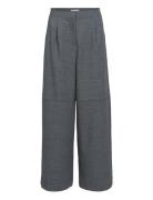 Objlesli Hw Lo Wide Pants 134 Bottoms Trousers Wide Leg Grey Object