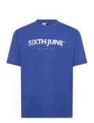 Essentiel Ss Tshirt Tops T-Kortærmet Skjorte Blue SIXTH JUNE