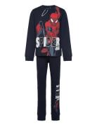 Nmmalfred Spider Ls Nightset Noos Mar Pyjamassæt Blue Name It