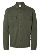 Slhjackie Sweat Jacket Noos Tops Overshirts Khaki Green Selected Homme