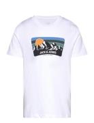 Jjpeak Tee Ss Crew Neck Jnr Tops T-Kortærmet Skjorte White Jack & J S