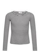 T-Shirt Long-Sleeve Tops T-shirts Long-sleeved T-Skjorte Black Sofie S...