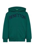 Jacket W/Hood L/S Tops Sweatshirts & Hoodies Hoodies Green United Colo...