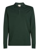 Liquid Touch Slim Ls Polo Tops Polos Long-sleeved Green Calvin Klein