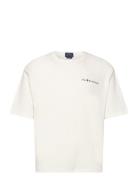 Relaxed Fit Logo Jersey T-Shirt Tops T-Kortærmet Skjorte White Polo Ra...