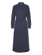 Dress With Belt Knælang Kjole Blue Coster Copenhagen