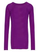 Rihanna Wool Tops T-shirts Long-sleeved T-Skjorte Purple Molo