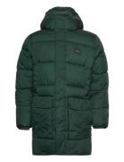 Long Hooded Quilt Puffer Mw Uldfrakke Frakke Green Calvin Klein