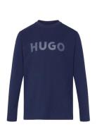 Long Sleeve T-Shirt Tops T-shirts Long-sleeved T-Skjorte Blue Hugo Kid...