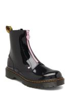 Bex Heart Zip Boot Y Black+Pale Pink Patent Lamper Boots Støvler Black...