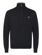 Classic Half Zip Jumper Tops Knitwear Half Zip Jumpers Black Fred Perr...