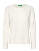 Crewneck Jersey Tops Knitwear Jumpers Cream United Colors Of Benetton