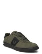 B4 Suede Low-top Sneakers Khaki Green Fred Perry