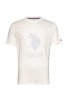 Kalle Rel Sj Uspa M Tee Tops T-Kortærmet Skjorte White U.S. Polo Assn.