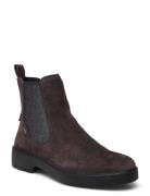 Mystic Shoes Boots Ankle Boots Ankle Boots Flat Heel Brown Legero