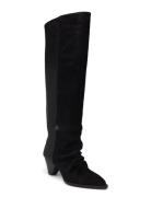 Sonora Suede Mix Knee Boots Lange Støvler Black Dante6