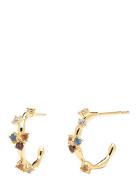 Pdpaola Five Gold Earrings Accessories Jewellery Earrings Hoops Gold P...
