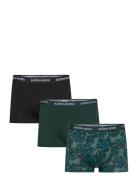 Cotton Stretch Trunk 3P Boxershorts Green Björn Borg