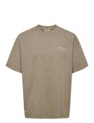 Onsaarav Life Ovz Ss Tee Tops T-Kortærmet Skjorte Beige ONLY & SONS