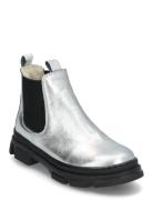 Booties - Flat - With Elastic Boots Støvler Silver ANGULUS