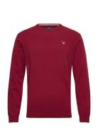 Superfine Lambswool Crew Tops T-Langærmet Skjorte Burgundy GANT