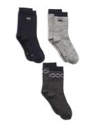 K Wool Sock 3Pk Sokker Strømper Multi/patterned Helly Hansen