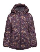 Winter Jacket Aop Outerwear Jackets & Coats Winter Jackets Purple Mikk...