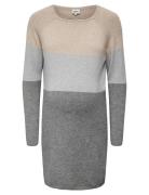 Olmlillo L/S Dress Knt Knælang Kjole Grey ONLY