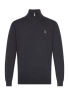 Uspa Knit Brison Men Tops Knitwear Half Zip Jumpers Black U.S. Polo As...