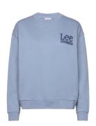 Logo Sws Tops Sweatshirts & Hoodies Sweatshirts Blue Lee Jeans