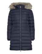 Tjw Essential Hooded Down Coat Foret Jakke Navy Tommy Jeans