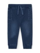 Fleece Denim Trousers For Baby Boy -Bci Bottoms Sweatpants Blue Boboli