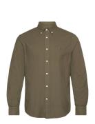 Gmd Oxford Rf Shirt Tops Shirts Casual Khaki Green Tommy Hilfiger