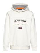 Burgee Hoodie Tops Sweatshirts & Hoodies Hoodies White Napapijri