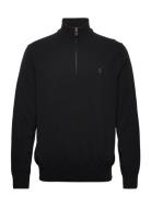 Wool Quarter-Zip Sweater Tops Knitwear Half Zip Jumpers Black Polo Ral...