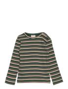 T-Shirt L/S Modal Multi Striped Tops T-shirts Long-sleeved T-Skjorte G...