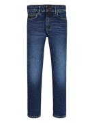 Modern Straight Mid Blue Wash Bottoms Jeans Regular Jeans Blue Tommy H...