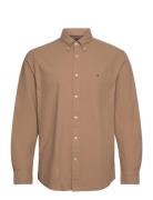 Gmd Oxford Rf Shirt Tops Shirts Casual Brown Tommy Hilfiger