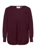 Wa-Samanda 1 Tops Knitwear Jumpers Burgundy Wasabiconcept