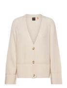 C_Fousse Tops Knitwear Cardigans Cream BOSS