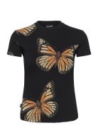 Croise Tops T-shirts & Tops Short-sleeved Black Desigual