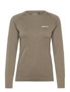 Core Dry Active Comfort Ls W Sport T-shirts & Tops Long-sleeved Khaki ...