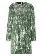 Slfari-Colyn Ls Short Sequins Dress B Kort Kjole Green Selected Femme